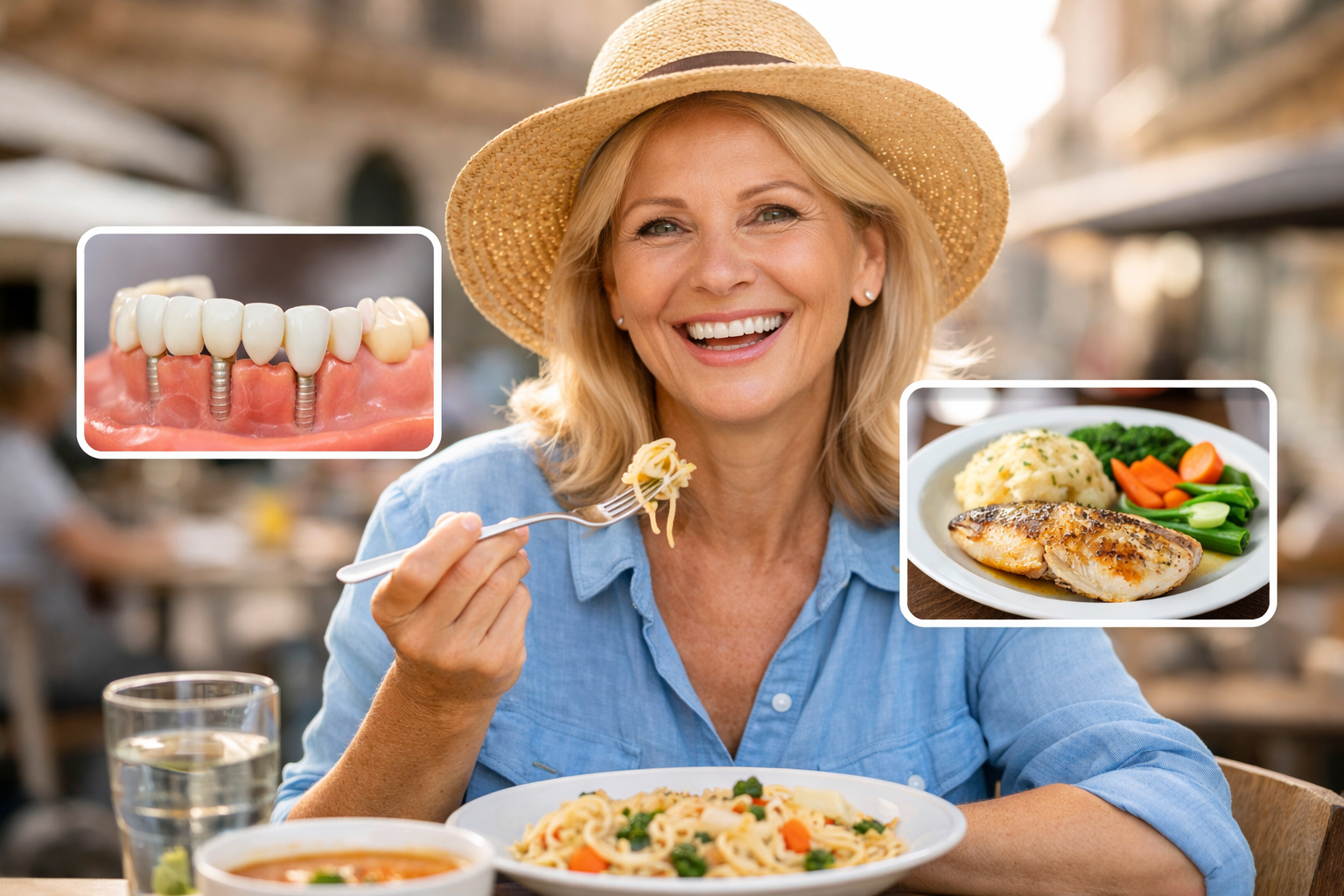 Eating With Temporary Teeth After Dental Implants